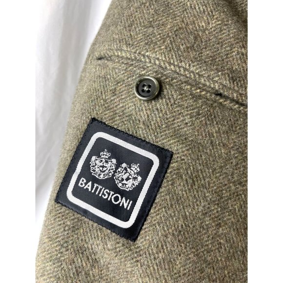 BATTISTONI, Roma 100% Italian Merino Wool Trench Coat, Men's Size Large - Picture 2 of 16